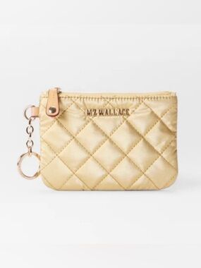 NWT MZ Wallace Flat Metro Key Pouch Light Gold Pearl ✨✨✨